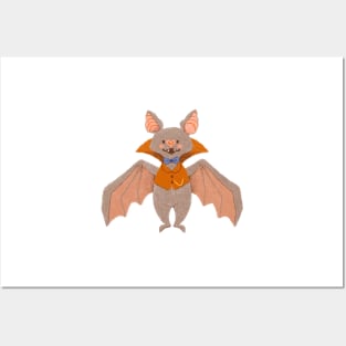 Vampire Bat in a Dracula Costume Posters and Art